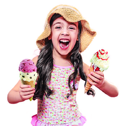 niña con helados