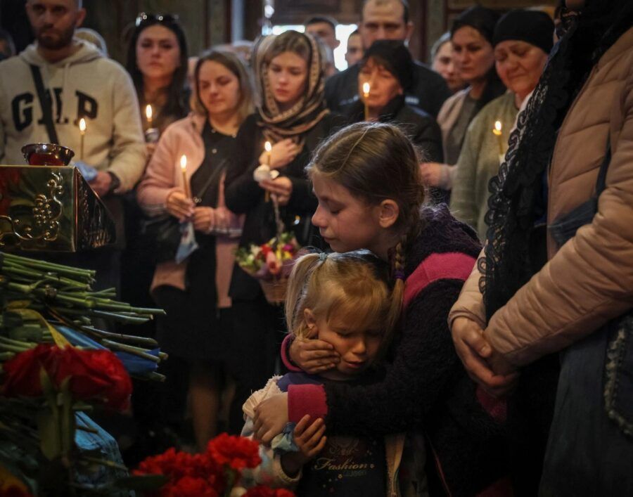 funeral de un soldado ucraniano