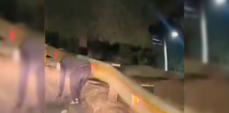Las imágenes, compartidas por la Policía Nacional del Ecuador a través de sus redes sociales, muestran al individuo encendiendo parte de la vegetación del lugar, lo que provocó un conato de incendio.
