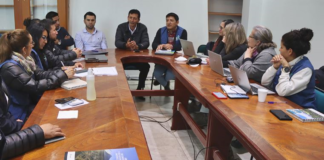 Entre las asistentes, Jessica Casaza, Líder Técnica de la FAO para Latinoamérica y el Caribe; María Belén Herrera de FAO Ecuador; María Arguello, Directora Ejecutiva de CONDESAN; el equipo técnico del proyecto de Neutralidad de la Degradación de la Tierra (NDT), y representantes académicos de instituciones de renombre como la Universidad Nacional de Chimborazo (UNACH) y la Escuela Superior Politécnica de Chimborazo (ESPOCH).