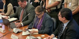 El pedido generó otra discusión entre Palencia y los legisladores correístas, pero finalmente Pamela Aguirre dio paso a la comparecencia de Serrano. Fue cuando se trataba de establecer la conexión que los legisladores de la bancada oficialista ADN y sus aliados, decidieron retirarse de la sala, dejándola sin cuórum.