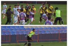 Los jugadores de ambas selecciones se enfrentaron en una pelea. Uno de los jugadores ecuatorianos, en un acto que recordó a la infame escena protagonizada por Ángelo Preciado años atrás, se defendió utilizando el banderín del córner.