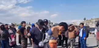 El incidente tuvo lugar en la localidad de Villa La Unión, Cajabamba, cuando el presunto delincuente fue sorprendido robando la billetera del Lic. J.B., docente de la Unidad Educativa Mariano Borja.