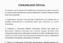 En el comunicado, la clínica expresó su empatía y condolencias a la familia del menor, lamentando profundamente su pérdida. Señalaron que comprenden el dolor que atraviesan los afectados y manifestaron solidaridad con ellos.