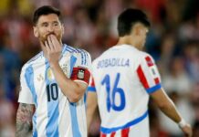 El resultado mantuvo a Argentina como líder de la eliminatoria con 22 unidades, en tanto Paraguay, que mejoró notablemente su rendimiento en sus últimos cinco partidos con el director técnico Gustavo Alfaro al frente del equipo, quedó en la sexta posición de la tabla con 16 puntos.