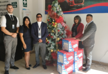 El martes 24 de diciembre del 2024, Raúl Pérez, Gerente General de “Automotores Latina Consorcio”, en las instalaciones de la Matriz Riobamba (Av. la Prensa y Antonio Banderas frente al terminal terrestre), realizó la entrega de fundas de caramelos y Canastas Navideñas a sus colaboradores, como parte de la celebración de la Navidad.