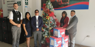 El martes 24 de diciembre del 2024, Raúl Pérez, Gerente General de “Automotores Latina Consorcio”, en las instalaciones de la Matriz Riobamba (Av. la Prensa y Antonio Banderas frente al terminal terrestre), realizó la entrega de fundas de caramelos y Canastas Navideñas a sus colaboradores, como parte de la celebración de la Navidad.