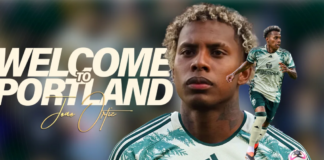 El vídeo de presentación, publicado en las redes sociales del club, muestra a Joao Ortiz vistiendo por primera vez la camiseta de los Timbers. En las imágenes, se lo ve en el estadio Providence Park, con un hacha y una motosierra, herramientas que son emblema del equipo.
