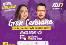 Este viernes 17 de enero, la ciudad de Riobamba será escenario de una gran caravana organizada por el movimiento ADN Chimborazo, la cual contará con la presencia del presidente de la República, Daniel Noboa.