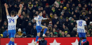El Brighton & Hove Albion comenzó con fuerza su participación en la FA Cup, sellando su pase a la cuarta ronda tras una contundente victoria 4-0 sobre el Norwich City.