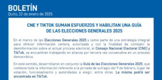En el marco de las Elecciones Generales 2025, el Consejo Nacional Electoral (CNE) y la plataforma TikTok han unido fuerzas por tercera ocasión para fortalecer la difusión de información confiable y combatir la desinformación durante el proceso electoral.
