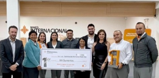 Banco Internacional, en su compromiso con la calidad en el servicio y su impacto con la sociedad, implementó por tercer año su programa de contribución social, “Servir y Apoyar es Ser Más”, un reconocimiento para sus agencias ganadoras de Excelencia en el Servicio, con $1.500 para beneficio de su comunidad local.