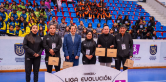 La ciudad de Riobamba, fue el escenario de la inauguración oficial de la CONMEBOL Liga Evolución Sub 12 Futsal Femenino, este 17 de febrero, un torneo que busca impulsar el talento joven en el fútbol femenino.