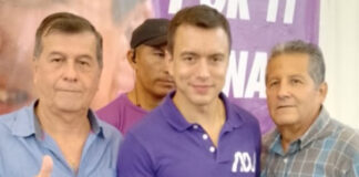 El presidente y candidato a la reelección, Daniel Noboa, informó este 22 de marzo de 2025 sobre el asesinato de Narciso Saldarriaga, delegado de control electoral de Acción Democrática Nacional (ADN) en el norte de Manabí.