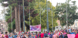 El 2 de abril, una movilización pacífica recorrió las calles de Riobamba, convocada por los habitantes y comerciantes del Barrio Bolívar Chiriboga, el Prado y las comunidades vecinas.