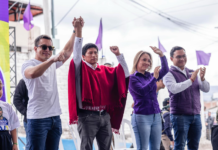 El candidato a la reelección, Daniel Noboa, de la lista 7 Acción Democrática Nacional (ADN), llegó este jueves 3 de abril de 2025 a Riobamba, donde pudo reafirmar sus palabras de agradecimiento a toda la provincia de Chimborazo.