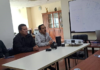 El alcalde de San Miguel de Bolívar, Vinicio Coloma Romero, realizó una visita de trabajo a las oficinas de CNEL Bolívar, donde fue recibido por Gabriela Salas, administradora de la entidad, y su equipo técnico.