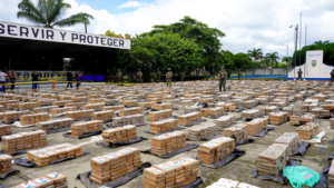 Ecuador se consolida como un eslabón clave en el mapa global del narcotráfico. En 2024, el país alcanzó un récord de 252 toneladas de cocaína incautadas, la segunda cifra más alta de América Latina, solo detrás de Colombia (279 toneladas) y muy por encima de Panamá (99 toneladas).