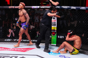 Michael Morales, noqueó al brasileño Gilbert Burns en el primer asalto del combate estelar de la UFC Vegas 106, siendo una declaración de guerra al statu quo del peso wélter. Morales lo hizo con la frescura, irreverencia y potencia de quien no pide permiso para sentarse en la mesa grande, sino que se gana el puesto a golpes.