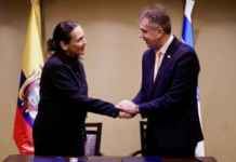 En el marco de la gira internacional del Gobierno Nacional, la ministra de Energía y Minas, Inés Manzano, firmó un memorando de entendimiento con su homólogo de Israel, Eli Cohen.