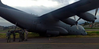 El 13 de mayo, un avión C-130 Hércules de la Fuerza Aérea Ecuatoriana (FAE) sufrió un accidente en la pista del aeropuerto de Cotopaxi, luego de que se presentaran fallas en el sistema de frenos durante los preparativos para un vuelo.