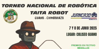 El cantón Guano, en la provincia de Chimborazo, se alista para convertirse en el epicentro de la innovación tecnológica con la realización del Torneo Nacional de Robótica “Taita Robot”, que se llevará a cabo el sábado 7 y domingo 8 de junio en el Coliseo Municipal.
