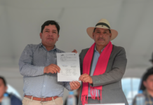 Con la colocación de la primera piedra, la Prefectura de Chimborazo marcó oficialmente el inicio de la construcción del sistema de riego Chambo-Guano-Los Chingazos, zonas 2 y 3. El acto se realizó el martes 20 de mayo en la comunidad San Antonio La Calera, perteneciente a la parroquia San Luis, cantón Riobamba.
