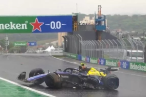 El piloto argentino, que debutó en la Fórmula 1 con Williams esta temporada, tuvo serias dificultades en el circuito de Interlagos, debido a condiciones climáticas adversas e incidentes que culminaron en un abandono durante la carrera.