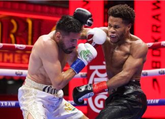 El anunciado fin de semana de súper boxeo tuvo su primer acto y Times Square se vistió de gala para recibir a los fanáticos y a las estrellas del cuadrilátero en el evento Fatal Fury, City of Wolves.