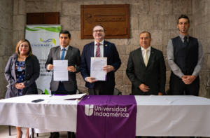 La Universidad Tecnológica Indoamérica y el Fondo de Páramos de Tungurahua y Lucha Contra la Pobreza suscribieron un convenio de cooperación interinstitucional orientado al desarrollo de procesos conjuntos de investigación, vinculación con la comunidad y fortalecimiento territorial.