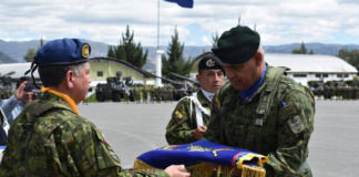 La mañana del 2 de junio, en un acto solemne realizado en Riobamba, se llevó a cabo el cambio de mando en la Brigada de Caballería Blindada N.º 11 Galápagos. La ceremonia contó con la presencia del General de Brigada Medardo Calero Silva, comandante de la Primera División de Ejército Shyris, así como autoridades civiles y representantes de la Policía Nacional, quienes asistieron para presenciar el relevo formal de la conducción de esta unidad blindada.