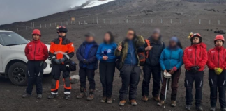 Ocho montañistas, cuatro hombres y cuatro mujeres fueron localizados y rescatados el 8 de junio en el Parque Nacional Cotopaxi, luego de extraviarse durante el descenso desde la cumbre del volcán. La operación fue coordinada por el ECU 911 tras una llamada de emergencia recibida a las 12H34.