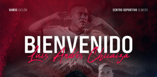 Centro Deportivo Olmedo confirmó este 15 de julio, el regreso de Luis Andrés Chicaiza, uno de los futbolistas más talentosos que vistió la camiseta del “Ciclón” en la última década.
