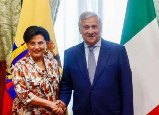 Ecuador e Italia suscribieron un Memorando de Entendimiento en materia de migración, movilidad y oportunidades laborales tras la reunión, en Roma, entre la canciller del Ecuador, Gabriela Sommerfeld, y su homólogo italiano, Antonio Tajani.