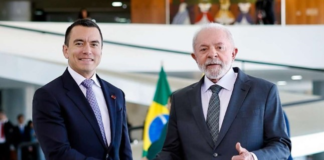 El presidente Daniel Noboa se reunió este lunes 18 de agosto de 2025 con su par brasileño, Luiz Inácio Lula da Silva, en el Palacio de Planalto, en Brasilia, para abordar una agenda conjunta que incluyó comercio exterior, cooperación, empleo, cambio climático, seguridad e inversiones.