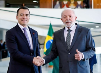 El presidente Daniel Noboa se reunió este lunes 18 de agosto de 2025 con su par brasileño, Luiz Inácio Lula da Silva, en el Palacio de Planalto, en Brasilia, para abordar una agenda conjunta que incluyó comercio exterior, cooperación, empleo, cambio climático, seguridad e inversiones.