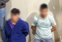 Dos aprehendidos en Caluma por tenencia ilegal de armas y tráfico de drogas