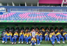 La alegría y la emoción fueron las protagonistas en la visita que realizaron los pequeños de la Escuelita Comunitaria de Fútbol de Tunshi San Miguel al Complejo Deportivo del Independiente del Valle, en Sangolquí.