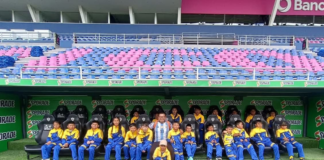 La alegría y la emoción fueron las protagonistas en la visita que realizaron los pequeños de la Escuelita Comunitaria de Fútbol de Tunshi San Miguel al Complejo Deportivo del Independiente del Valle, en Sangolquí.