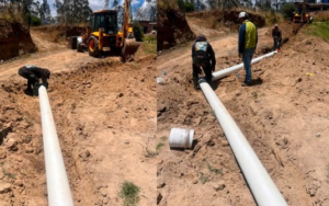 La Prefectura de Bolívar, a través de la Dirección de Riego, avanza con la ejecución de un sistema de riego por aspersión en la comunidad de Atandahua, una obra que beneficiará de manera directa a 75 familias agricultoras del sector.