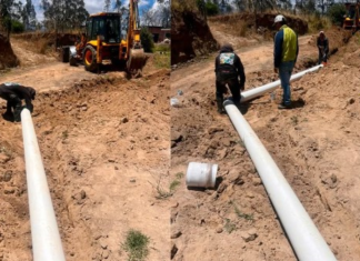 La Prefectura de Bolívar, a través de la Dirección de Riego, avanza con la ejecución de un sistema de riego por aspersión en la comunidad de Atandahua, una obra que beneficiará de manera directa a 75 familias agricultoras del sector.