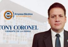 Este 1 de agosto, en medio de una fuerte expectativa ciudadana y un ambiente tenso, la Empresa Eléctrica Riobamba S.A. (EERSA) finalmente eligió a su nuevo gerente general. Se trata de Tony Coronel, quien fue designado por la Junta de Accionistas durante una reunión celebrada en las instalaciones de la empresa.