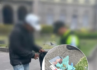 Un operativo realizado en las calles céntricas de Riobamba terminó con la aprehensión de un hombre que presuntamente cargaba varias fundas de marihuana. La escena ocurrió a pocos metros del parque Sucre, uno de los espacios más concurridos por estudiantes, familias y turistas.