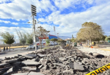 El pasado lunes 1 de septiembre, el Municipio de Riobamba puso en marcha labores de mantenimiento vial en la avenida Carlos Zambrano, a la altura del Parque Guayaquil Infantil. 