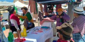 Emprendedoras de la provincia de Chimborazo que recibieron el Crédito de Desarrollo Humano (CDH) tuvieron la oportunidad de promocionar y comercializar sus productos durante la Feria Emprende, organizada por el Ministerio de Desarrollo Humano, el pasado viernes 29 de agosto en la Plaza Alfaro de Riobamba.