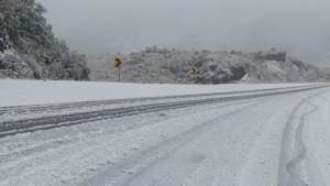 La mañana de este viernes 3 de octubre de 2025, Papallacta amaneció cubierta de nieve, especialmente en el sector conocido como La Virgen, donde la acumulación generó complicaciones para los conductores y bloqueos momentáneos en la vía.