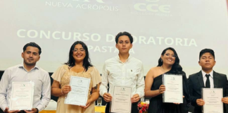 Cinco estudiantes de universidades de la provincia participaron en el Concurso Nacional de Oratoria, capítulo Puyo, organizado por Nueva Acrópolis Pastaza, institución dedicada a la formación en filosofía y otras disciplinas.