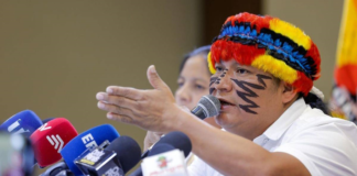 Una nueva pugna se instala en la Confederación de Nacionalidades Indígenas del Ecuador (CONAIE) frente a las instituciones del Estado. Marlon Vargas, presidente de la CONAIE, tiene una denuncia penal por terrorismo, instigación pública y asociación ilícita, tras sus declaraciones sobre “tomarse Quito”.